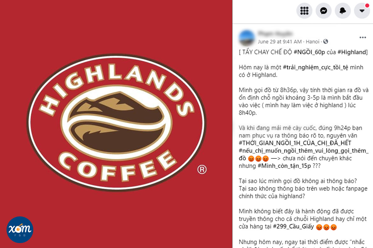 Highlands Coffee Đánh Mất Khách Hàng Chỉ Vì Chai Nước 60 Phút Có Đáng Không