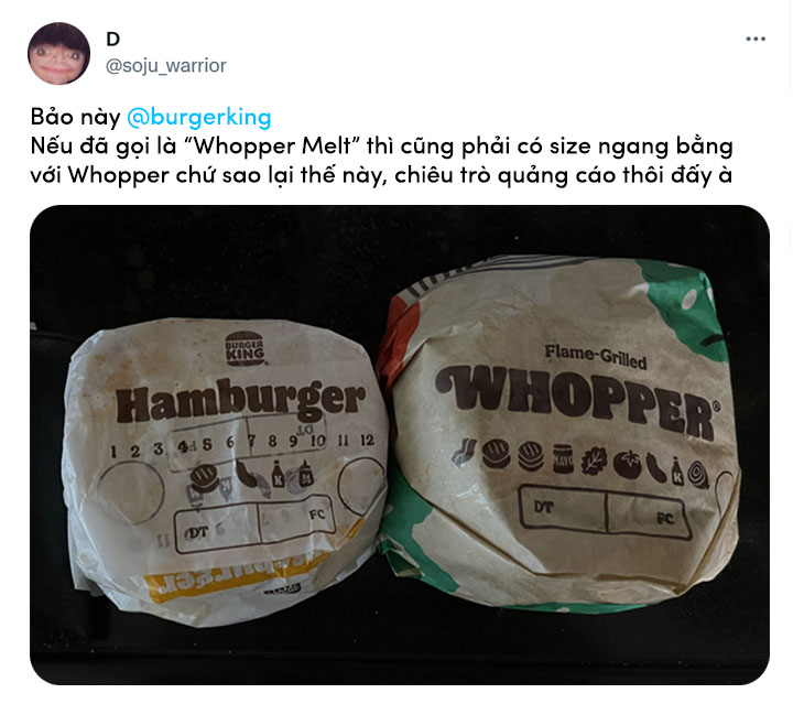 Menu Mới Của Burger King Khiến Khách Hàng Cảm Thấy Như Bị Lừa Dối
